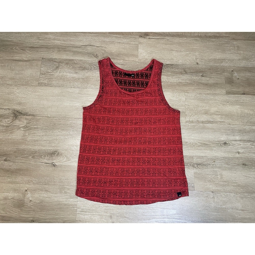 Krew Original Sz M Red Streetwear Muscle Sleeveless Cotton Shirt Skate Surf